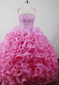 Ball Gown Strapless Sweet Sixteen Quinceanera Dress in Light Pink on Sale