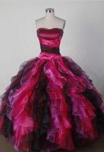 Discount Beaded Organza Strapless Ball Gown Dresses for Quinceanera