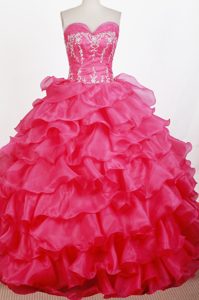 Exquisite Red Real Sample Sweet 16 Dresses with Beading and Appliques