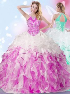 Enchanting Multi-color 15 Quinceanera Dress Military Ball and Sweet 16 and Quinceanera and For with Beading and Ruffles 