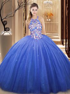 Sleeveless Lace and Appliques Lace Up 15 Quinceanera Dress