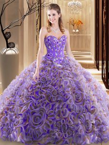 Wonderful Multi-color Quince Ball Gowns Military Ball and Sweet 16 and Quinceanera and For with Embroidery and Ruffles S