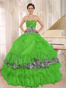Wholesale Green Sweetheart Quinceanera Dress with Ruffles Best Seller Now