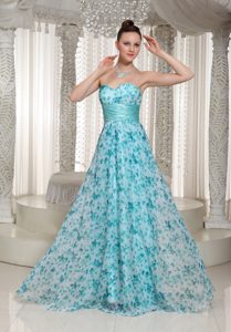 Fashionable Sweetheart Long Zipper-up Prom Court Dress for Summer