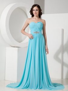 2012 Fabulous Beaded Spring Prom Pageant Dress in Aqua Blue
