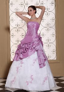 New Embroidered and Beaded Prom Nightclub Dresses in White and Lavender