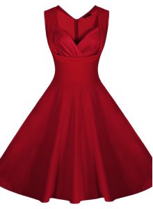 Extravagant Wine Red Sweetheart Neckline Ruching Prom Gown Sleeveless Zipper