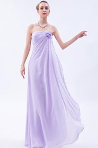 Magnificent Empire Strapless Long Chiffon Mothers Dresses in Lilac