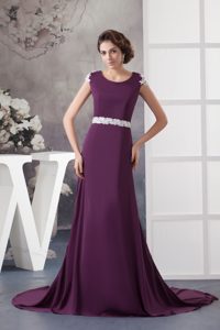 Mother Of The Groom Dresses with Appliques in Dark Purple