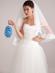 Pretty Blue Wedding Bridal Bouquet With Pearl