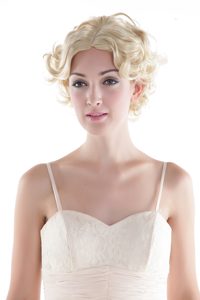 Short High Quality Synthetic Natural Look Blonde Curly Hair Wig