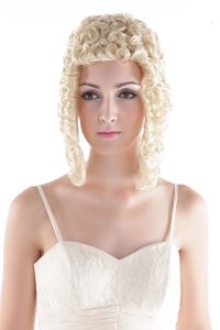 Medium Curly Blonde High Quality Synthetic Hair Wig