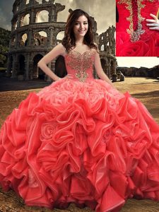 Low Price Sleeveless Beading Lace Up Quinceanera Gowns