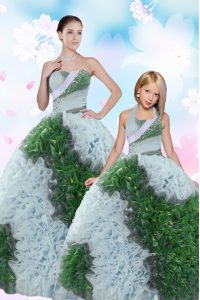 Chic Multi-color 15th Birthday Dress Military Ball and Sweet 16 and Quinceanera and For with Sequins and Pick Ups Sweeth