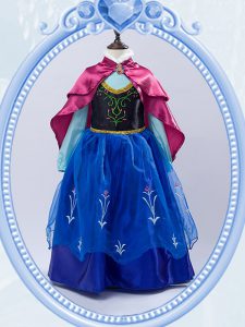 High-neck Long Sleeves Taffeta and Tulle Flower Girl Dresses Embroidery Zipper