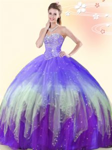 Affordable Floor Length Ball Gowns Sleeveless Multi-color Ball Gown Prom Dress Lace Up