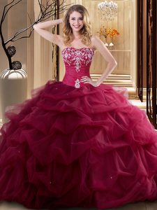 Sleeveless Embroidery and Ruffles Lace Up Quinceanera Dresses