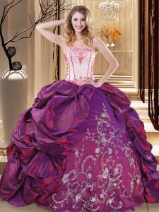 High Quality Floor Length Ball Gowns Sleeveless Purple Ball Gown Prom Dress Lace Up